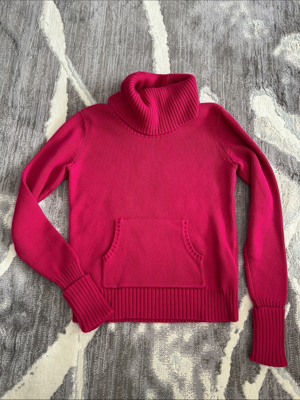 Old Navy Fuchsia Cowl Neck Sweater with Front Pocket Size XS
